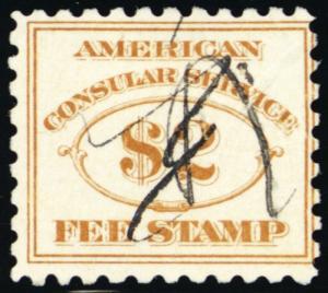 RK11, $2 Consular Service Revenue Stamp Cat $175.00 - Stuart Katz
