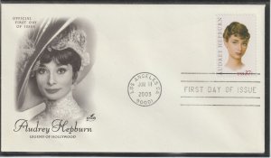 U.S.  Scott #3786 2003 FDC Audrey Hepburn ArtCraft Un-Addressed