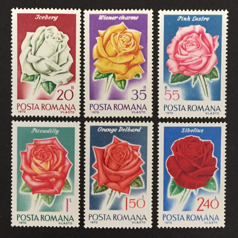 Romania 1970 #2192-7(6), Flowers, MNH.