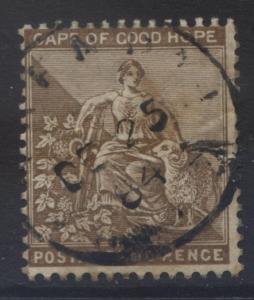 CAPE of GOOD HOPE - Scott 35 -Hope-1882- WMK 2 - Fine Used -Single - 2p Stamp 2