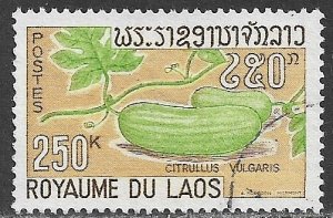LAOS 1968 250k Watermelon Fruits Issue Sc 177 VFU