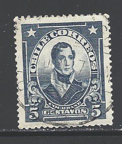 Chile Sc # 124 used (DT)