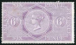 SGF14 6d pale reddish purple Postal fiscal wmk Anchor 16mm Mint