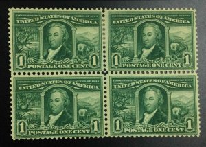 MOMEN: US STAMPS #323 BLOCK MINT OG H LOT #53007