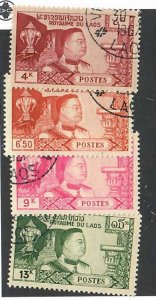 Laos; Scott 52-55; 1959;  Precanceled; NH; Complete Set