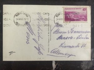 1939 Monte Carlo Monaco Real Picture Postcard Cover RPPC To Germany