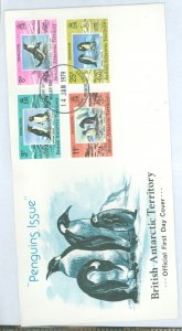 British Antarctic Territory #72-75   (Fauna) (Fdc)