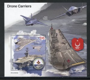 SIERRA LEONE 2023 DRONE CARRIERS SOUVENIR SHEET MINT NH