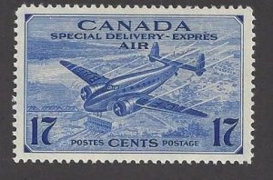 Canada #CE2 MNH single, Trans Canada plane & view of city, issued 1943