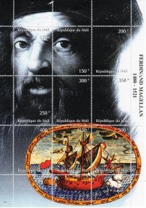 Mali 1998 FERDINAND MAGELLAN SHIPS Composite Sheet Perforated Mint (NH)