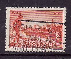 Australia-Sc#142-used 2p vermilion Tribesman-1934-