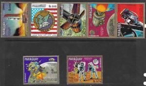 Paraguay #1276-78. MNH Set - US Apollo Space Program.  Nice