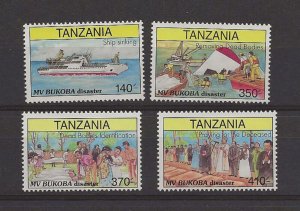 Thematic Stamps  TANZANIA 1997 M.V.Mukoba dister  set of 4  sg.2109-12  MNH