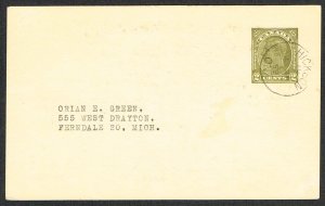 Canada Postal Card Webb P186