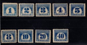 U.S. - RB65-73 - Fine/Very Fine - Hinged (Complete Set)