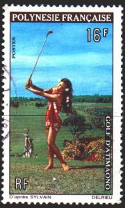 French polynesia. 1974. 94 from the series. Cricket, sport. USED.