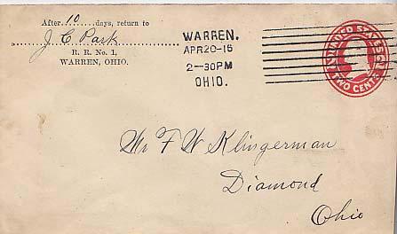 United States, Machine Cancel, Postal Stationery