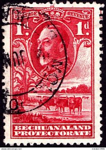 BECHUANALAND PROTECTORATE 1932 KGV 1d Scarlet SG100 Used