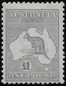 1924 Australia Canguro 1£ grey MLH SG n. 75