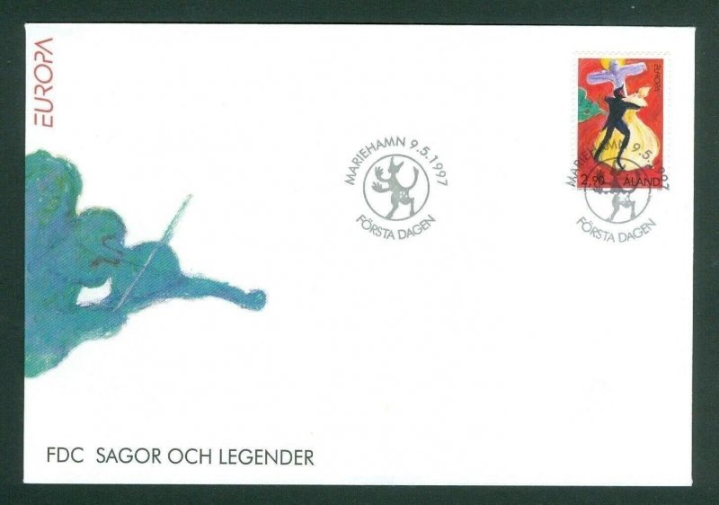 Aland. FDC Cachet 1997. Europa IV Stories & Legends 2.90 Mk.