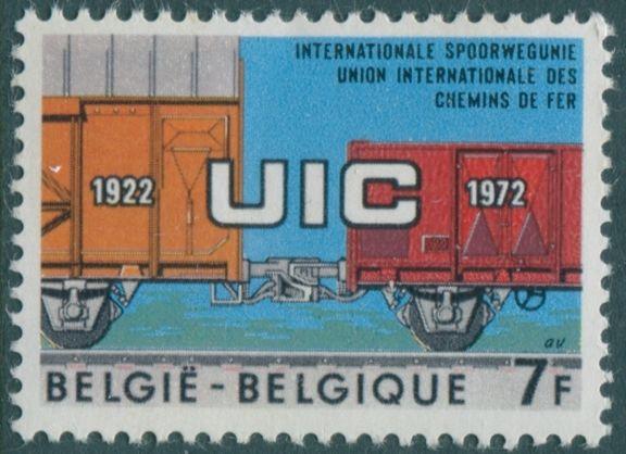 Belgium 1972 SG2274 7f UIC railway carriages MNH