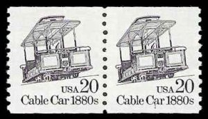 PCBstamps  US #2263 Coil Pair 40c(2x20c)Cable Car, MNH, (7)