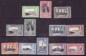 St Lucia-Sc#95-106-unused hinged set-KGV definitive set-1936-