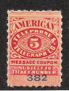 5 cent - American Telephone and Telegraph - 1906 - mint NG