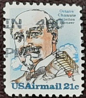 US Scott # C93; used 21c O Chanute Airmail from 1979; VF centering; off paper