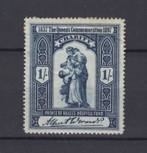 GB QV 1897 1/- Prince Of Wales Charity MH BP9097