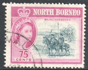 North Borneo Scott 291 - SG402, 1961 Elizabeth II 75c used