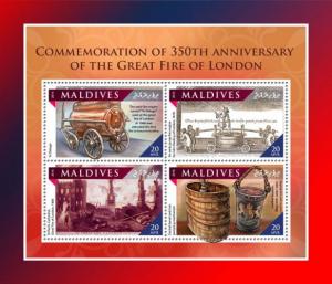 MALDIVES 2016 SHEET GREAT FIRE OF LONDON mld161106a