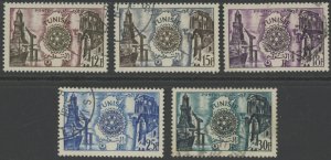 Tunisia 259-63 used Rotary (scarce used) (2204 570)