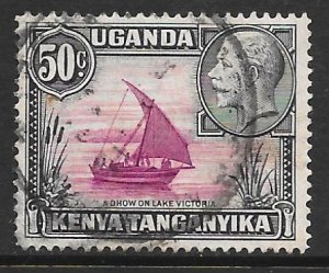 Kenya Uganda Tanganyika 52: 50c George V and Dhow, used, F-VF