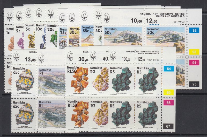 Namibia, Scott 674-689, MNH blocks of four