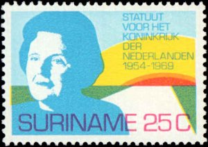 Suriname #368, Complete Set, 1969, Royalty, Never Hinged