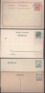 GERMANY 1900's COLONIES COLLECTION OF 6 UNUSED POSTAL CARDS 4 FOR SAMOA 2 WITH