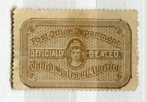 USA; 1890s classic Officially Sealed lable fine used value