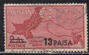 Pakistan 128 Map of Pakistan O/P 1961