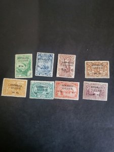 Stamps Portuguese Guinea 124-31 hinged