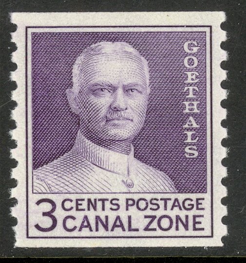 US CANAL ZONE 1960-62 3c GOETHALS COIL Issue Sc 153 MNH