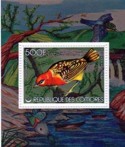 Comoro Islands 1978 EXOTIC BIRD s/s Perforated Mint (NH)