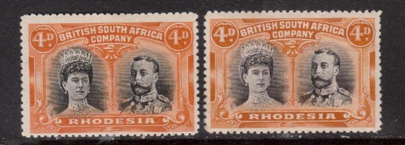 Rhodesia #106 #106a VF Mint Duo