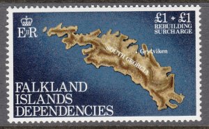 Falkland Islands Dependencies 1LB1 Map MNH VF