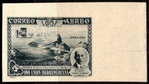 1930 Spain Poster Stamp Seville Exhibition First Mechanical Flight in 1906