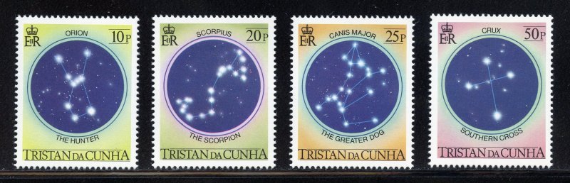 Tristan da Cunha 356-59 MNH,  Constellations Set from  1984.