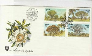 venda 1982 trees & plants  stamps cover ref 20643