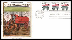 #2130a Oil Wagon 1890's  - Colorano Silk Cachet - Transportation Coil