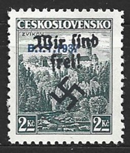 COLLECTION LOT 11903 GERMANY SUDETENLAND REICHENBURG MI#14 MNH 1938 CV+$350