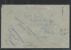 BRITISH EAST AFRICA (P2903B) 1915 OAS STAMPLESS FPO315 AKTAU CENSOR 